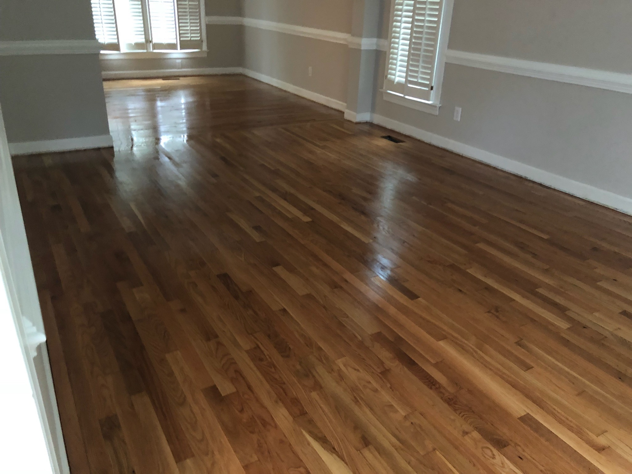 Professional Hardwood Floor Sanding in Lawton, OK The refinishing process starts with expert sanding. Proper sanding removes: Surface scratches Old polyurethane Stains and discoloration Minor imperfections Uneven wear patterns Our dust-controlled sanding system ensures a smoother finish and a cleaner home during the process. Once sanded, your floors are ready for custom stain matching and sealing.